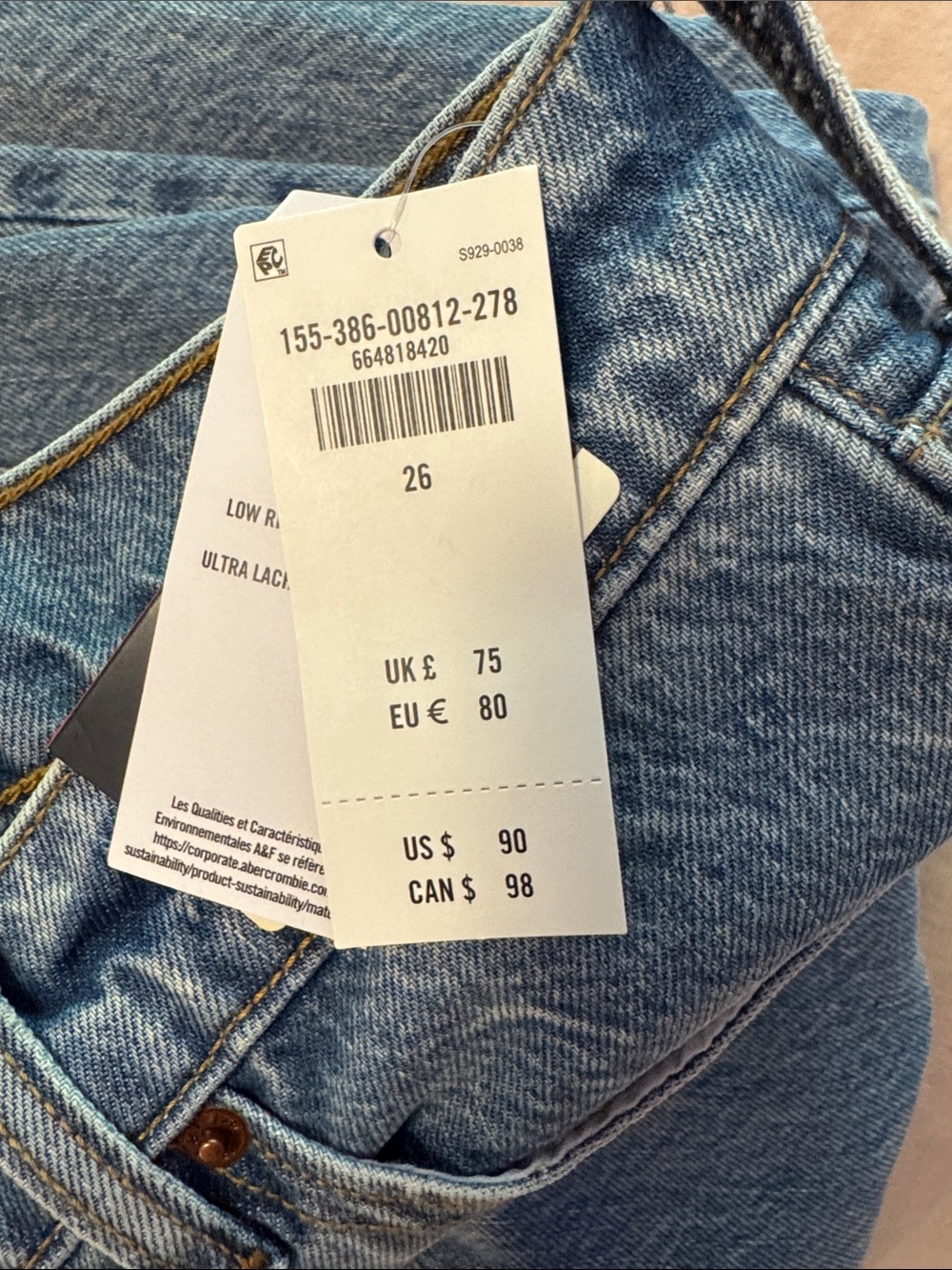 Abercrombie - Curve Love Low Rise Ultra Loose Jean - Picture 7 of 7